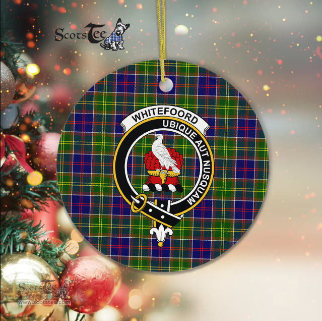 Scotstee Shop - Whitefoord Scottish Clan Plaid Ornament Gift. Christmas Tree Ornament Whitefoord Clan Tartan Ornament Great Christmas Ornaments Gift