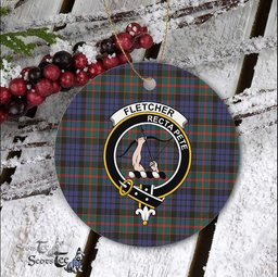 Fletcher Scottish Clan Plaid Ornament Gift. Christmas Tree Ornament Fletcher Clan Tartan Ornament Great Christmas Ornaments Gift - Scotstee Shop