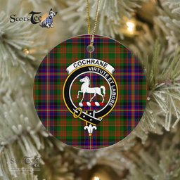 Cochrane Scottish Clan Plaid Ornament Gift. Christmas Tree Ornament Cochrane Clan Tartan Ornament Great Christmas Ornaments Gift - Scotstee Shop