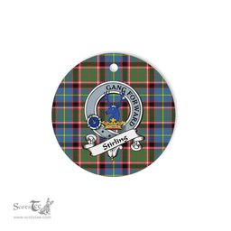 Scotstee Shop - Stirling of Cadder  Scottish Clan Badge Plaid Ornament Gift. Christmas Tree Ornament Stirling of Cadder  Clan Tartan Ornament Great Christmas Ornaments Gift