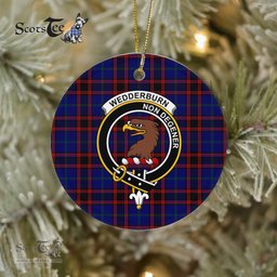 Scotstee Shop - Wedderburn Scottish Clan Plaid Ornament Gift. Christmas Tree Ornament Wedderburn Clan Tartan Ornament Great Christmas Ornaments Gift