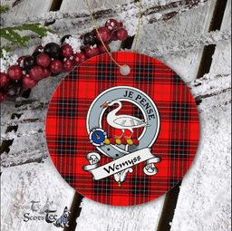 Scotstee Shop - Wemyss Scottish Clan Badge Plaid Ornament Gift. Christmas Tree Ornament Wemyss Clan Tartan Ornament Great Christmas Ornaments Gift