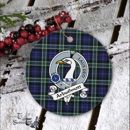 Arbuthnot Scottish Clan Badge Plaid Ornament Gift. Christmas Tree Ornament Arbuthnot Clan Tartan Ornament Great Christmas Ornaments Gift - Scotstee Shop