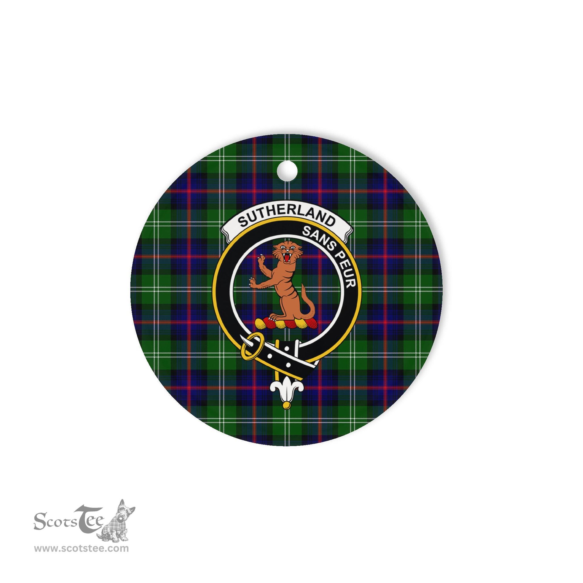 Scotstee Shop - Sutherland I Scottish Clan Plaid Ornament Gift. Christmas Tree Ornament Sutherland I Clan Tartan Ornament Great Christmas Ornaments Gift