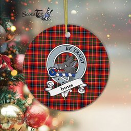 Innes Scottish Clan Badge Plaid Ornament Gift. Christmas Tree Ornament Innes Clan Tartan Ornament Great Christmas Ornaments Gift - Scotstee Shop