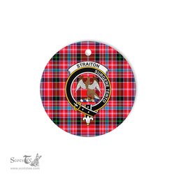 Scotstee Shop - Straiton Scottish Clan Plaid Ornament Gift. Christmas Tree Ornament Straiton Clan Tartan Ornament Great Christmas Ornaments Gift