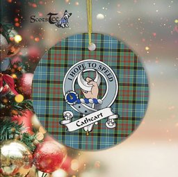Cathcart Scottish Clan Badge Plaid Ornament Gift. Christmas Tree Ornament Cathcart Clan Tartan Ornament Great Christmas Ornaments Gift - Scotstee Shop