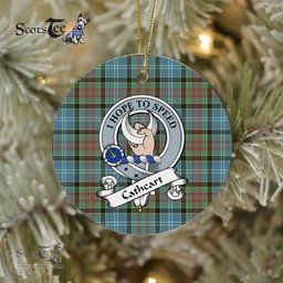 Cathcart Scottish Clan Badge Plaid Ornament Gift. Christmas Tree Ornament Cathcart Clan Tartan Ornament Great Christmas Ornaments Gift - Scotstee Shop