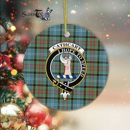 Cathcart Scottish Clan Badge Plaid Ornament Gift. Christmas Tree Ornament Cathcart Clan Tartan Ornament Great Christmas Ornaments Gift - Scotstee Shop