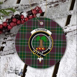Crosbie Scottish Clan Plaid Ornament Gift. Christmas Tree Ornament Crosbie Clan Tartan Ornament Great Christmas Ornaments Gift - Scotstee Shop