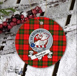 Dunbar Scottish Clan Badge Plaid Ornament Gift. Christmas Tree Ornament Dunbar Clan Tartan Ornament Great Christmas Ornaments Gift - Scotstee Shop