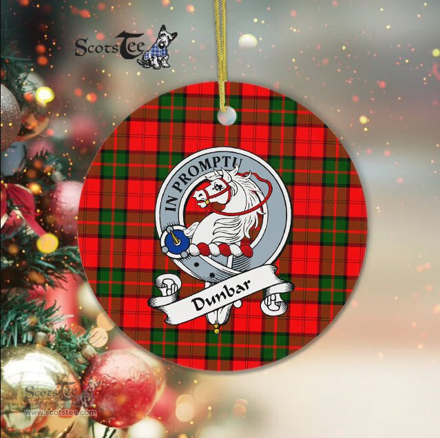 Dunbar Scottish Clan Badge Plaid Ornament Gift. Christmas Tree Ornament Dunbar Clan Tartan Ornament Great Christmas Ornaments Gift - Scotstee Shop