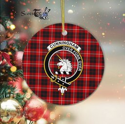 Cunningham Scottish Clan Plaid Ornament Gift. Christmas Tree Ornament Cunningham Clan Tartan Ornament Great Christmas Ornaments Gift - Scotstee Shop