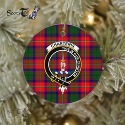 Charteris Scottish Clan Plaid Ornament Gift. Christmas Tree Ornament Charteris Clan Tartan Ornament Great Christmas Ornaments Gift - Scotstee Shop