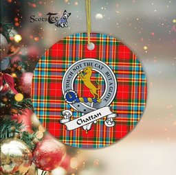 Chattan Scottish Clan Badge Plaid Ornament Gift. Christmas Tree Ornament Chattan Clan Tartan Ornament Great Christmas Ornaments Gift - Scotstee Shop