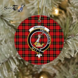 Scotstee Shop - Wallace Scottish Clan Plaid Ornament Gift. Christmas Tree Ornament Wallace Clan Tartan Ornament Great Christmas Ornaments Gift