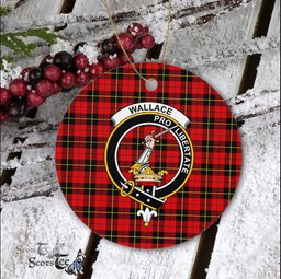 Scotstee Shop - Wallace Scottish Clan Plaid Ornament Gift. Christmas Tree Ornament Wallace Clan Tartan Ornament Great Christmas Ornaments Gift