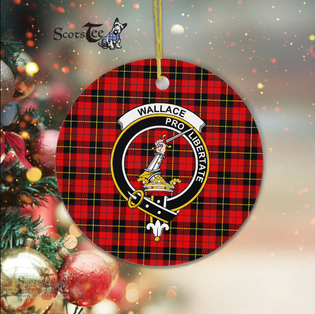 Scotstee Shop - Wallace Scottish Clan Plaid Ornament Gift. Christmas Tree Ornament Wallace Clan Tartan Ornament Great Christmas Ornaments Gift