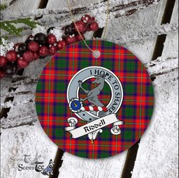 Riddell Scottish Clan Badge Plaid Ornament Gift. Christmas Tree Ornament Riddell Clan Tartan Ornament Great Christmas Ornaments Gift - Scotstee Shop