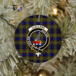 Clelland Scottish Clan Plaid Ornament Gift. Christmas Tree Ornament Butter Clan Tartan Ornament Great Christmas Ornaments Gift - Scotstee Shop