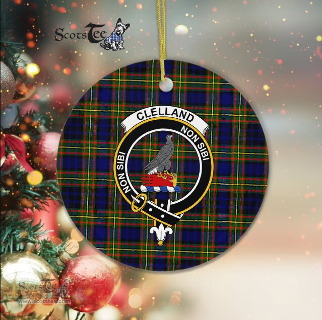 Clelland Scottish Clan Plaid Ornament Gift. Christmas Tree Ornament Butter Clan Tartan Ornament Great Christmas Ornaments Gift - Scotstee Shop
