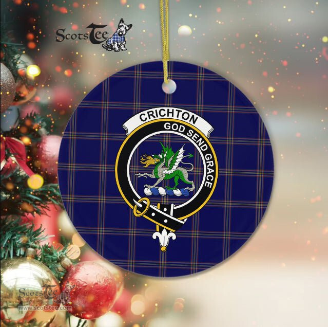 Crichton Scottish Clan Plaid Ornament Gift. Christmas Tree Ornament Crichton Clan Tartan Ornament Great Christmas Ornaments Gift - Scotstee Shop