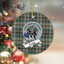 Craig Scottish Clan Badge Plaid Ornament Gift. Christmas Tree Ornament Craig Clan Tartan Ornament Great Christmas Ornaments Gift - Scotstee Shop