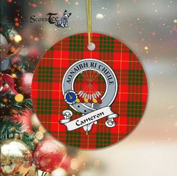 Cameron Scottish Clan Badge Plaid Ornament Gift. Christmas Tree Ornament Cameron Clan Tartan Ornament Great Christmas Ornaments Gift - Scotstee Shop