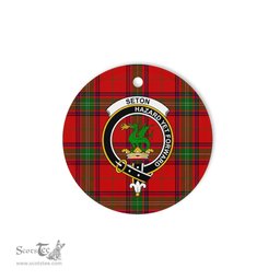 Scotstee Shop - Seton Scottish Clan Plaid Ornament Gift. Christmas Tree Ornament Seton Clan Tartan Ornament Great Christmas Ornaments Gift