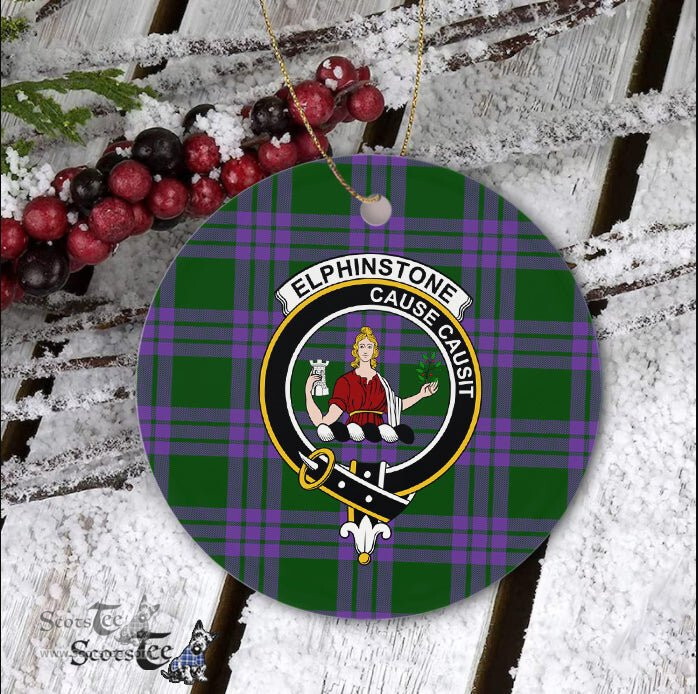 Elphinstone Scottish Clan Plaid Ornament Gift. Christmas Tree Ornament Elphinstone Clan Tartan Ornament Great Christmas Ornaments Gift - Scotstee Shop