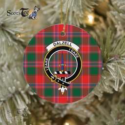 Dalzell Scottish Clan Plaid Ornament Gift. Christmas Tree Ornament Dalzell Clan Tartan Ornament Great Christmas Ornaments Gift - Scotstee Shop
