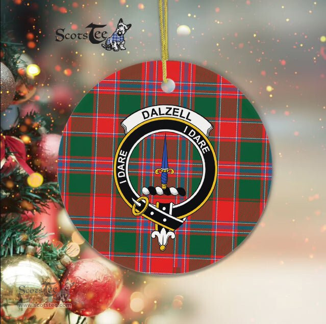 Dalzell Scottish Clan Plaid Ornament Gift. Christmas Tree Ornament Dalzell Clan Tartan Ornament Great Christmas Ornaments Gift - Scotstee Shop
