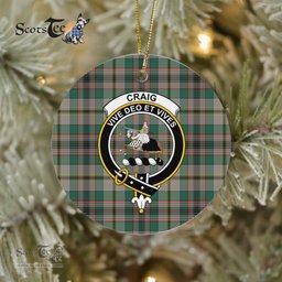 Craig Scottish Clan Plaid Ornament Gift. Christmas Tree Ornament Craig Clan Tartan Ornament Great Christmas Ornaments Gift - Scotstee Shop