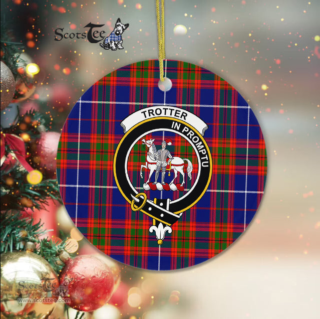 Scotstee Shop - Trotter Scottish Clan Plaid Ornament Gift. Christmas Tree Ornament Trotter Clan Tartan Ornament Great Christmas Ornaments Gift