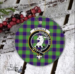 Colville Scottish Clan Plaid Ornament Gift. Christmas Tree Ornament Colville Clan Tartan Ornament Great Christmas Ornaments Gift - Scotstee Shop