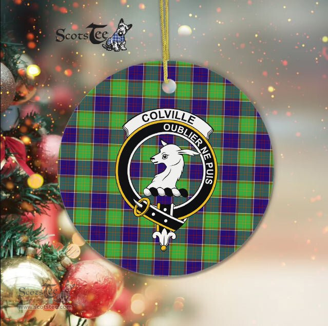 Colville Scottish Clan Plaid Ornament Gift. Christmas Tree Ornament Colville Clan Tartan Ornament Great Christmas Ornaments Gift - Scotstee Shop