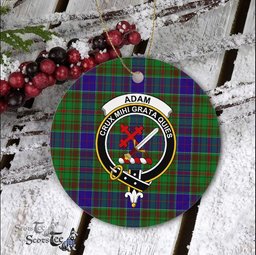 Adam Scottish Clan Plaid Ornament Gift. Christmas Tree Ornament Adam Clan Tartan Ornament Great Christmas Ornaments Gift - Scotstee Shop