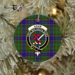 Adam Scottish Clan Plaid Ornament Gift. Christmas Tree Ornament Adam Clan Tartan Ornament Great Christmas Ornaments Gift - Scotstee Shop