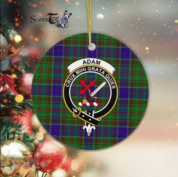 Adam Scottish Clan Plaid Ornament Gift. Christmas Tree Ornament Adam Clan Tartan Ornament Great Christmas Ornaments Gift - Scotstee Shop