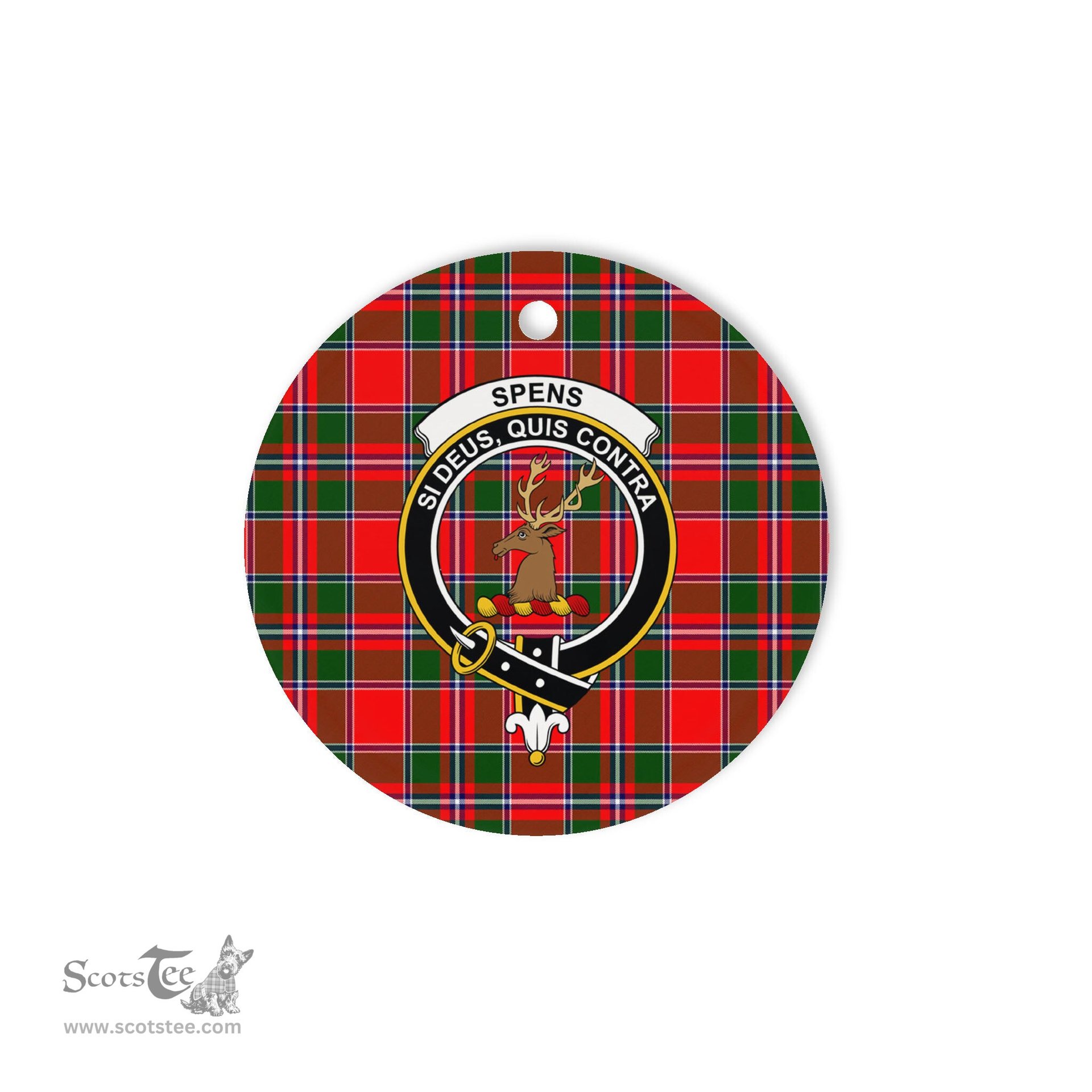 Scotstee Shop - Spens Scottish Clan Plaid Ornament Gift. Christmas Tree Ornament Spens Clan Tartan Ornament Great Christmas Ornaments Gift
