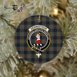 Dennistoun Scottish Clan Plaid Ornament Gift. Christmas Tree Ornament Dennistoun Clan Tartan Ornament Great Christmas Ornaments Gift - Scotstee Shop
