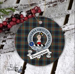 Dennistoun Scottish Clan Badge Plaid Ornament Gift. Christmas Tree Ornament Dennistoun Clan Tartan Ornament Great Christmas Ornaments Gift - Scotstee Shop