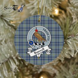 Boswell Scottish Clan Badge Plaid Ornament Gift. Christmas Tree Ornament Boswell Clan Tartan Ornament Great Christmas Ornaments Gift - Scotstee Shop