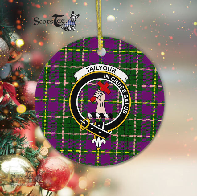 Scotstee Shop - Tailyour Scottish Clan Plaid Ornament Gift. Christmas Tree Ornament Tailyour Clan Tartan Ornament Great Christmas Ornaments Gift