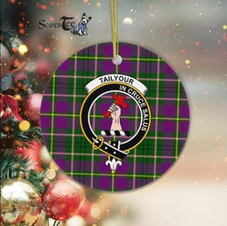 Scotstee Shop - Tailyour Scottish Clan Plaid Ornament Gift. Christmas Tree Ornament Tailyour Clan Tartan Ornament Great Christmas Ornaments Gift