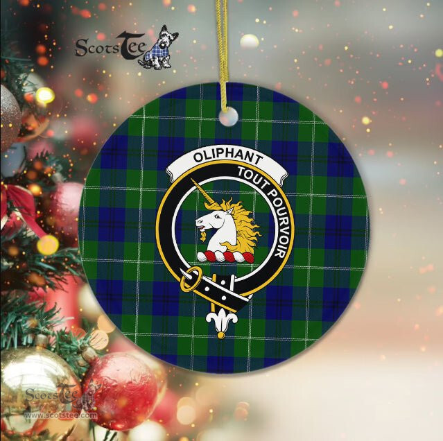 Oliphant Scottish Clan Plaid Ornament Gift. Christmas Tree Ornament Oliphant Clan Tartan Ornament Great Christmas Ornaments Gift - Scotstee Shop