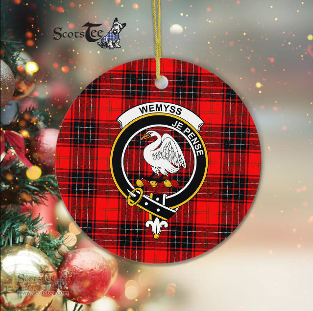 Scotstee Shop - Wemyss Scottish Clan Plaid Ornament Gift. Christmas Tree Ornament Wemyss Clan Tartan Ornament Great Christmas Ornaments Gift