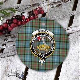 Paisley Scottish Clan Plaid Ornament Gift. Christmas Tree Ornament Paisley Clan Tartan Ornament Great Christmas Ornaments Gift - Scotstee Shop