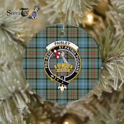 Paisley Scottish Clan Plaid Ornament Gift. Christmas Tree Ornament Paisley Clan Tartan Ornament Great Christmas Ornaments Gift - Scotstee Shop