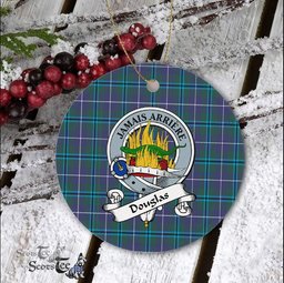 Douglas Scottish Clan Badge Plaid Ornament Gift. Christmas Tree Ornament Douglas Clan Tartan Ornament Great Christmas Ornaments Gift - Scotstee Shop